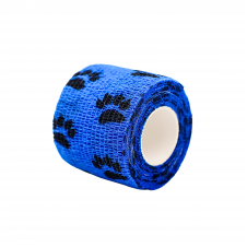 Бинт бандажный "лапки на синем фоне" (50 мм х 4,5 м)