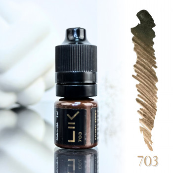 Пігмент для перманентного макіяжу Lik BROW №703 "Natural Brown" 