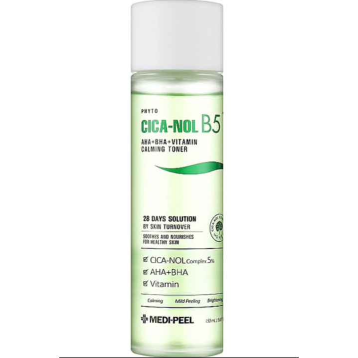 Medi Peel Phyto Cica-Nol B5 AHA BHA Vitamin Calming Toner - Відновлюючий тонер проти запалень з екстрактом центелли та кислотами feelbeauty