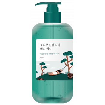 Успокаивающий гель для душа с экстрактом игл сосны ROUND LAB Pine Calming Cica Body Wash 400 ml