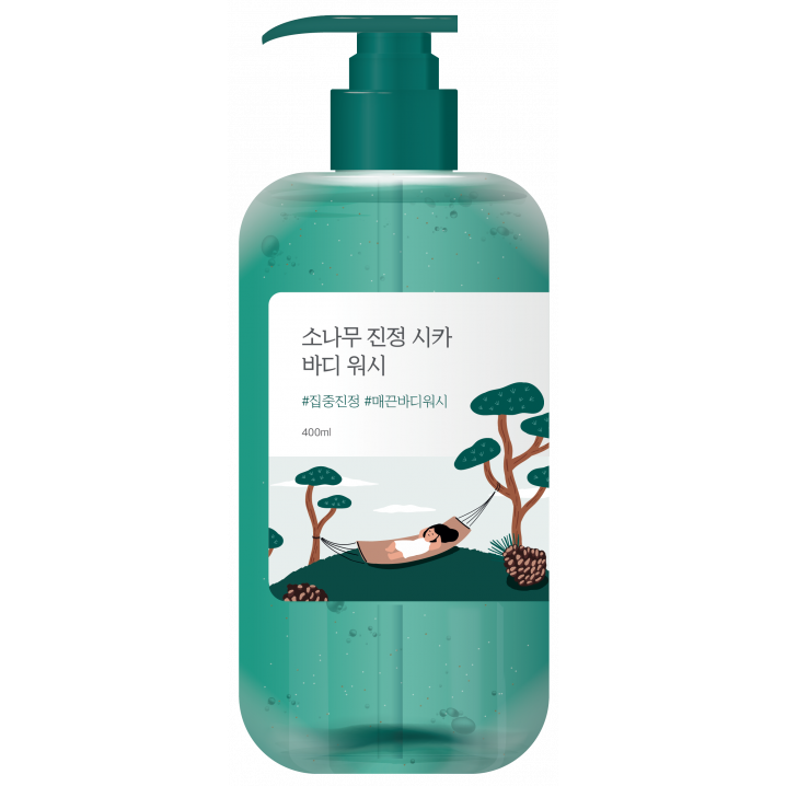 Заспокійливий гель для душу з екстрактом голок сосни ROUND LAB Pine Calming Cica Body Wash 400 ml