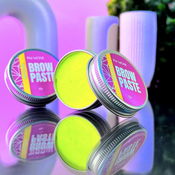 Броу паста Brow Paste PM-MONE Neon yellow 5g